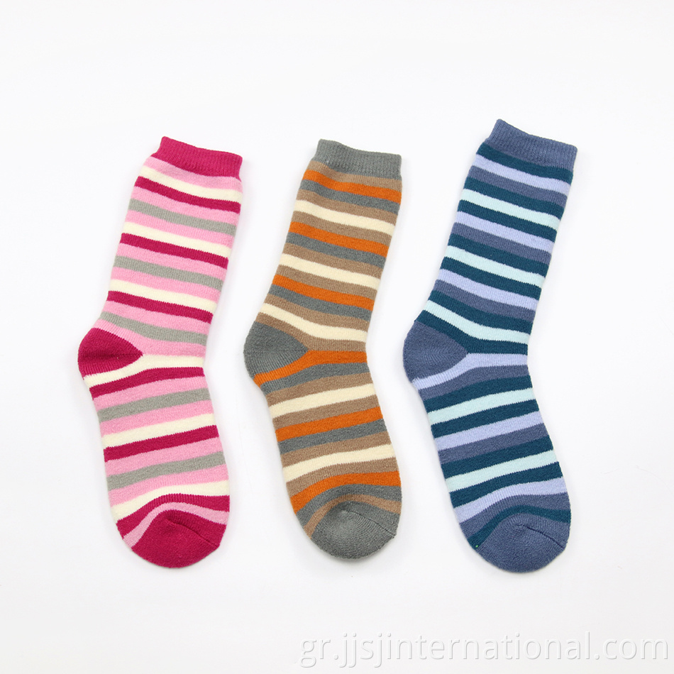 Ladies autumn and winter striped cotton socks